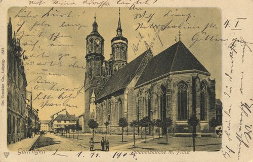 Gttingen, Niedersachsen: Johanniskirche mit Platz