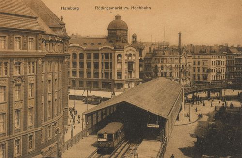Hamburg, Hamburg: Rdingsmarkt mit Hochbahn