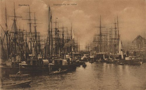 Hamburg, Hamburg: Segelschiffe im Hafen