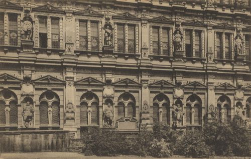 Heidelberg, Baden-Wrttemberg: Fassade des Friedrichsbaues im Schlosshof