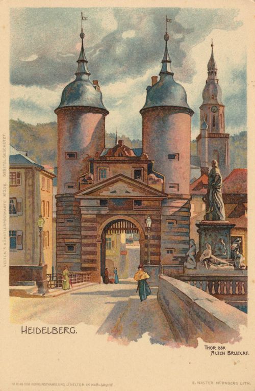 Heidelberg, Baden-Wrttemberg: Tor der Alten Brcke
