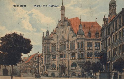 Helmstedt, Niedersachsen: Marktplatz mit Rathaus