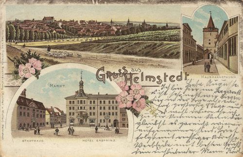 Helmstedt, Niedersachsen: Stadthaus; Hotel Erbprinz; Markt