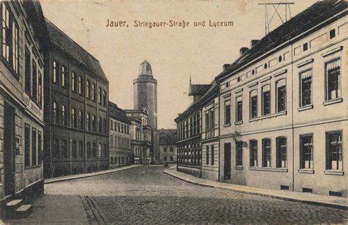 Jauer, Schlesien: Striegauer Strae und Lyceum