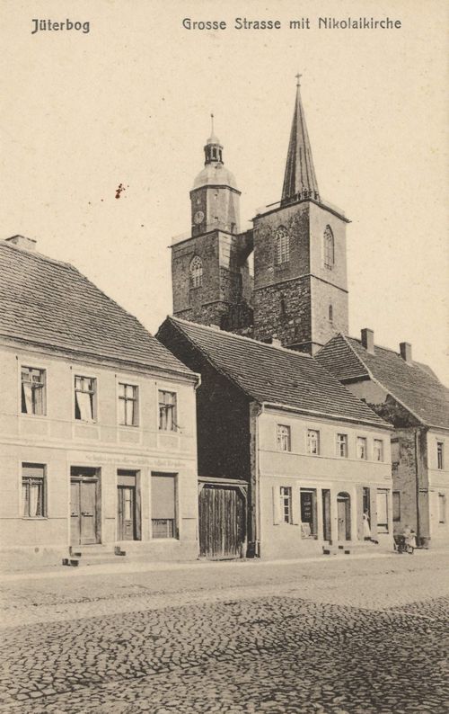 Jterbog, Brandenburg: Groe Strae mit Nikolaikirche