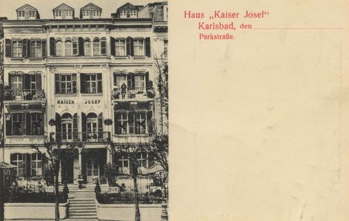 Karlsbad (CZ), Tschechien: Haus Kaiser Josef