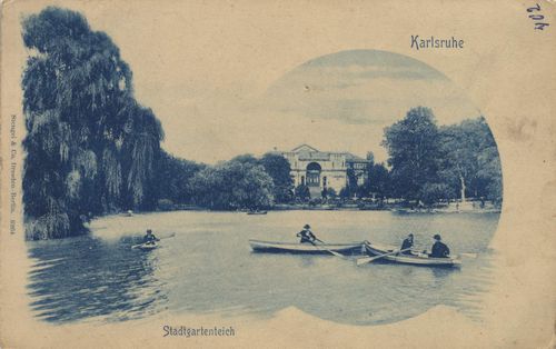 Karlsruhe, Baden-Wrttemberg: Stadtgartensee und Festhalle