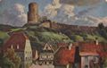 Kaysersberg, Elsass-Lothringen: Stadtansicht und Burgruine