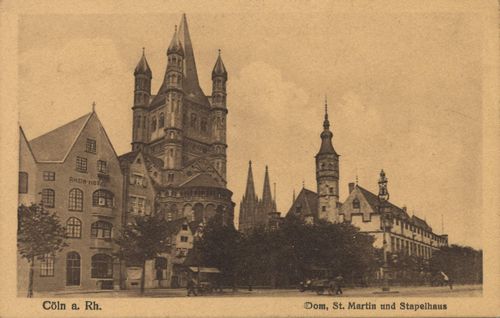 Kln (Rhein), Nordrhein-Westfalen: Gro St. Martin, Stapelhaus und Dom
