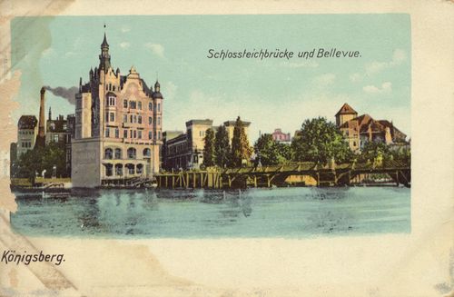 Knigsberg O.-Pr., Ostpreuen: Schlossteichbrcke und Bellevue