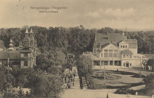Knigsberg O.-Pr., Ostpreuen: Zoologischer Garten mit Gesellschaftshaus