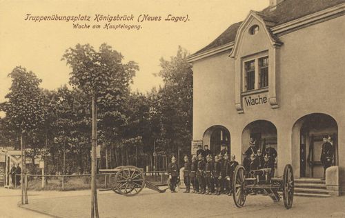 Knigsbrck, Sachsen: Truppenbungsplatz, Wache am Haupteingang