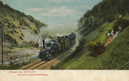 Kslin, Pommern: Eisenbahn-Durchstich Gollenberg