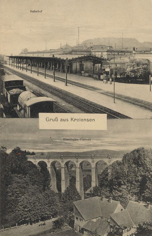 Kreiensen, Niedersachsen: Bahnhof; Eisenbahnviadukt