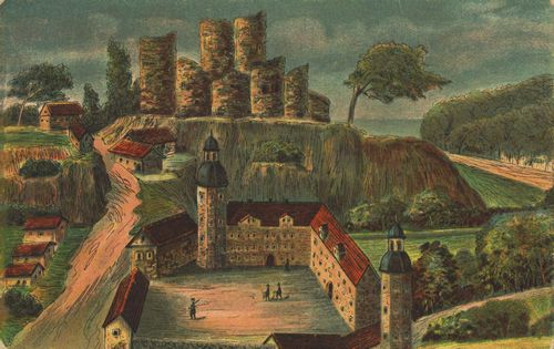 Lobenstein, Thringen: Burgruine mit neuem Schloss