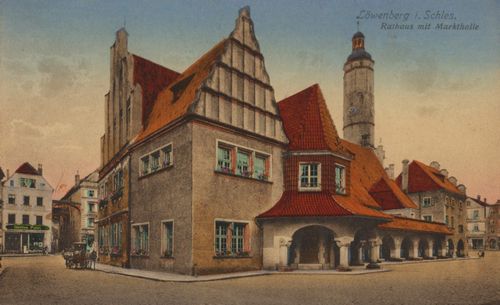 Lwenberg, Schlesien: Rathaus mit Markthalle