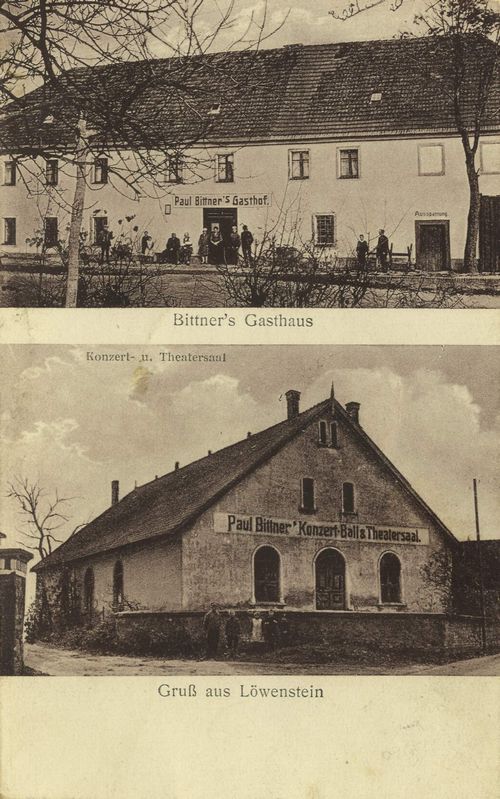 Lwenstein, Schlesien: Bittners Gasthaus; Konzert- und Theatersaal