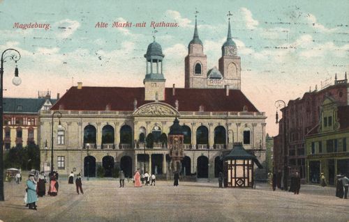 Magdeburg, Sachsen-Anhalt: Alter Markt mit Rathaus