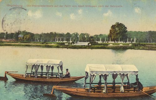 Magdeburg, Sachsen-Anhalt: Promenadenboote