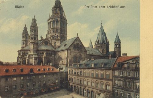 Mainz, Rheinland-Pfalz: Dom vom Leichhof aus