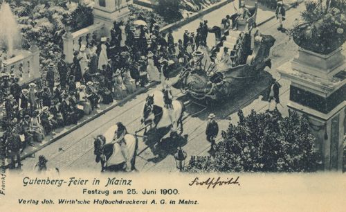 Mainz, Rheinland-Pfalz: Gutenbergfeier 1900, Festumzug [3]