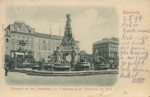 Mannheim, Baden-Wrttemberg: Monumentalbrunnen auf dem Paradeplatz [2]