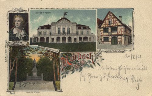 Marbach, Baden-Wrttemberg: Schillermuseum; Schillers Geburtshaus; Schillerdenkmal