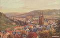 Marburg, Hessen: Blick von der Hexenkanzel nach dem Nordviertel