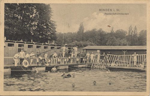 Minden (Westf.), Nordrhein-Westfalen: Schwimmanstalt