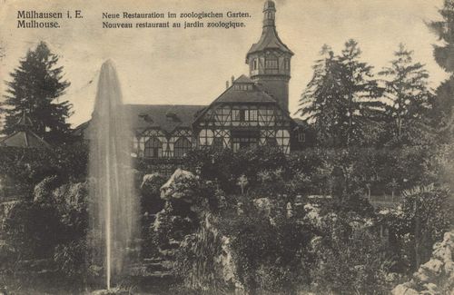 Mlhausen i. E., Elsass-Lothringen: Zoologischer Garten, neue Restauration