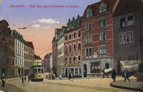 Pforzheim, Baden-Wrttemberg: Karl-Friedrich-Strae und Parkstrae