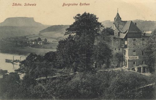 Rathen, Kurort, Sachsen: Burgruine Rathen