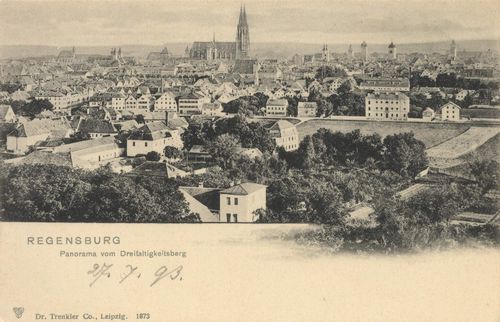 Regensburg, Bayern: Stadtansicht vom Dreifaltigkeitsberg [2]