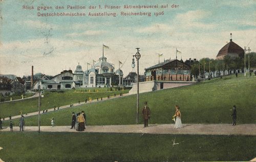 Reichenberg (CZ), Tschechien: Deutschbhmische Ausstellung 1906, Pavillon der 1. Pilsner Aktienbrauerei