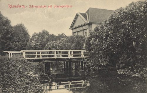 Rheinsberg (Mark), Brandenburg: Schlossbrcke mit Schauspielhaus
