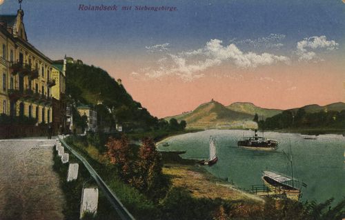 Rolandseck, Rheinland-Pfalz: Stadtansicht mit Siebengebirge