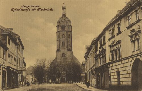 Sangerhausen, Sachsen-Anhalt: Kylischestrae mit Jakobikirche