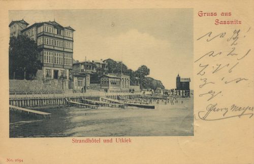 Sassnitz (Rgen), Mecklenburg-Vorpommern: Strandhotel und Utkiek