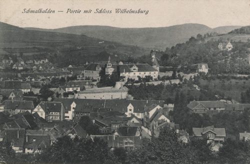 Schmalkalden, Thringen: Stadtansicht mit Schloss Wilhelmsburg