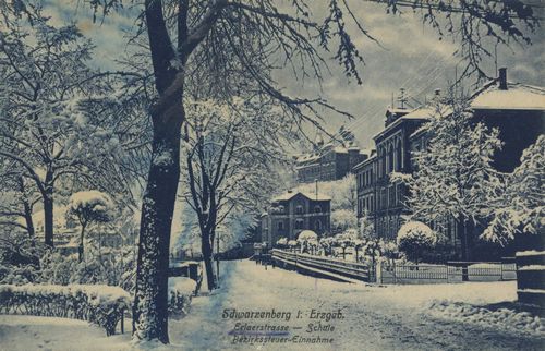 Schwarzenberg, Sachsen: Erlaerstrae, Schule