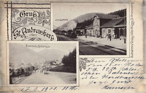 St. Andreasberg, Niedersachsen: Bahnhof und Silberhtte