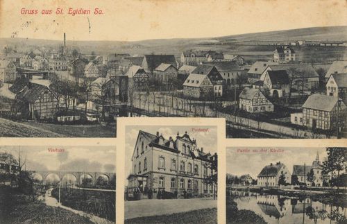 St. Egidien, Sachsen: Viadukt, Postamt und Kirche