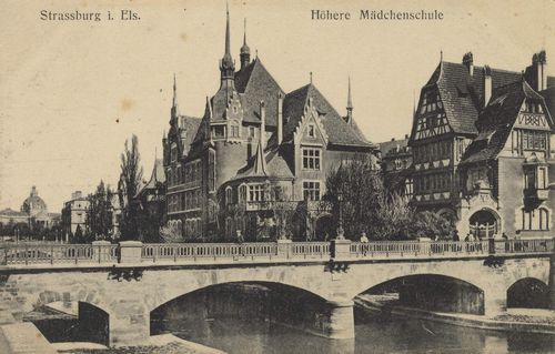 Straburg i. E., Elsass-Lothringen: Hhere Mdchenschule und Kaiserpalast