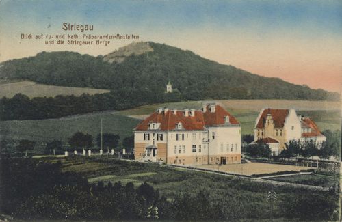 Striegau, Schlesien: Ev. und kath. Prparandenanstalten und Striegauer Berge