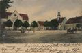 Tempelburg, Pommern: Marktplatz mit Rathaus und Kirche