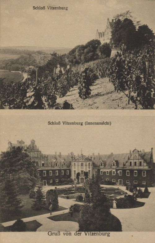 Vitzenburg, Sachsen-Anhalt: Schloss, Auenansicht; Schlosshof