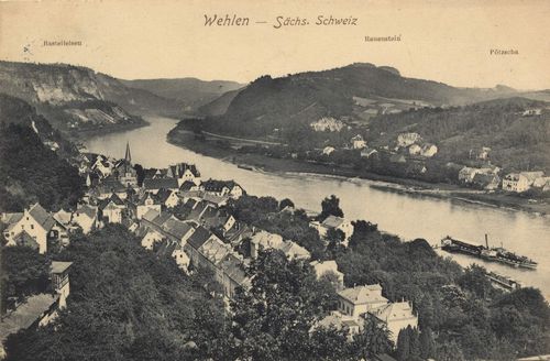 Wehlen (Stadt Wehlen), Sachsen: Basteifelsen; Rauenstein; Ptzscha