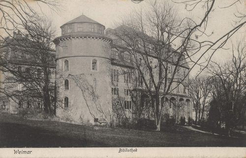 Weimar, Thringen: Herzogin-Anna-Amalia-Bibliothek, Parkseite mit Turm
