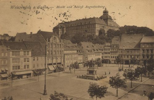 Weienfels (Saale), Sachsen-Anhalt: Marktplatz und Schloss Augustusburg