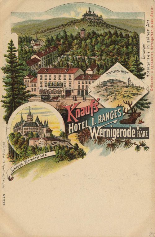 Wernigerode a. Harz, Sachsen-Anhalt: Knaufs Hotel; Schloss; Brockenhaus
